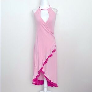 Vintage 90’s Frederick’s of Hollywood Elegant Pink Halter Dress